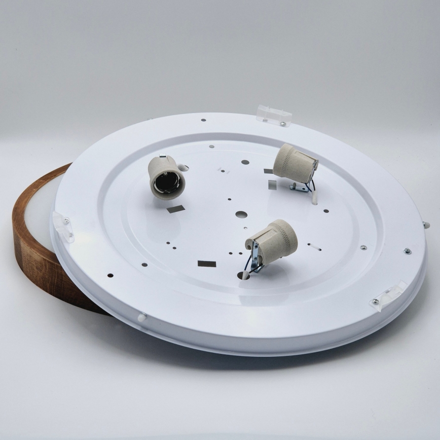 Brilagi - LED Deckenleuchte CARVALHO SLIM 3xE27/15W/230V Eiche/Kirsche Ø 47 cm