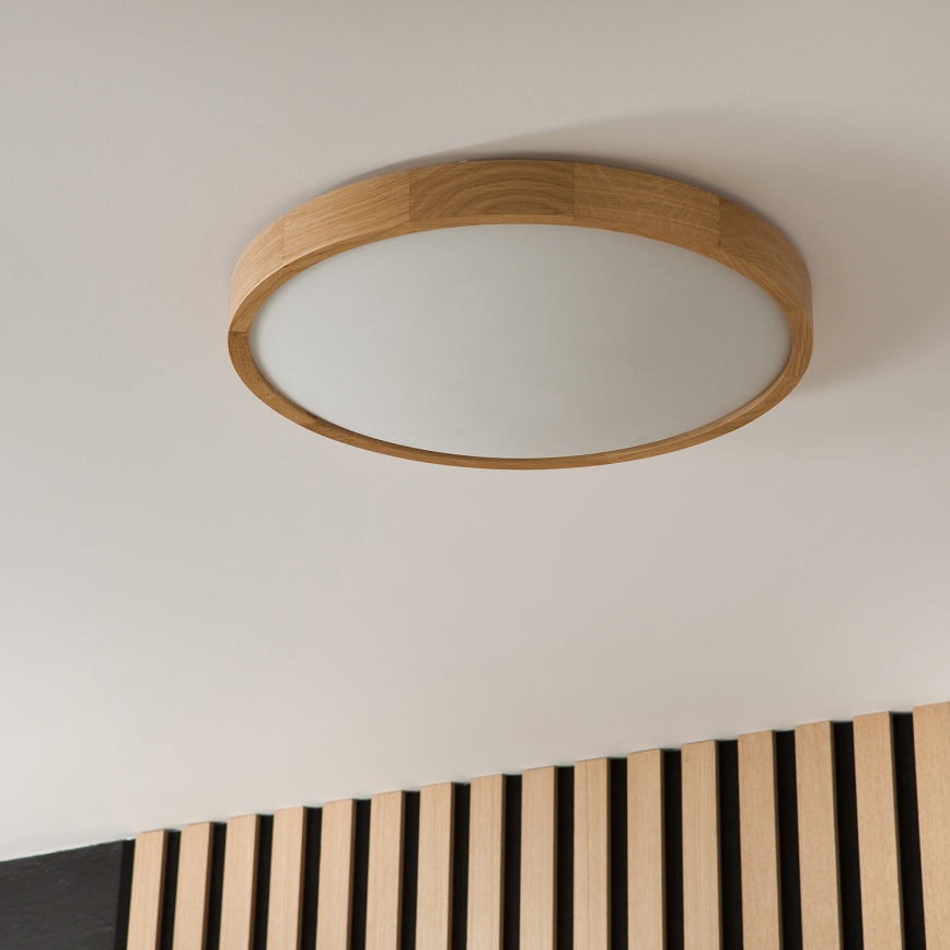Brilagi - LED-Deckenleuchte CARVALHO SLIM 3xE27/15W/230V Eiche Ø 47 cm