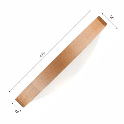 Brilagi - LED-Deckenleuchte CARVALHO SLIM 3xE27/15W/230V Eiche Ø 47 cm