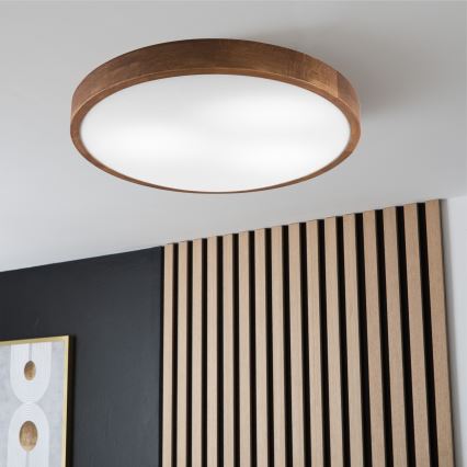 Brilagi - LED-Deckenleuchte CARVALHO SLIM 3xE27/60W/230V Eiche Kirsche d 47 cm