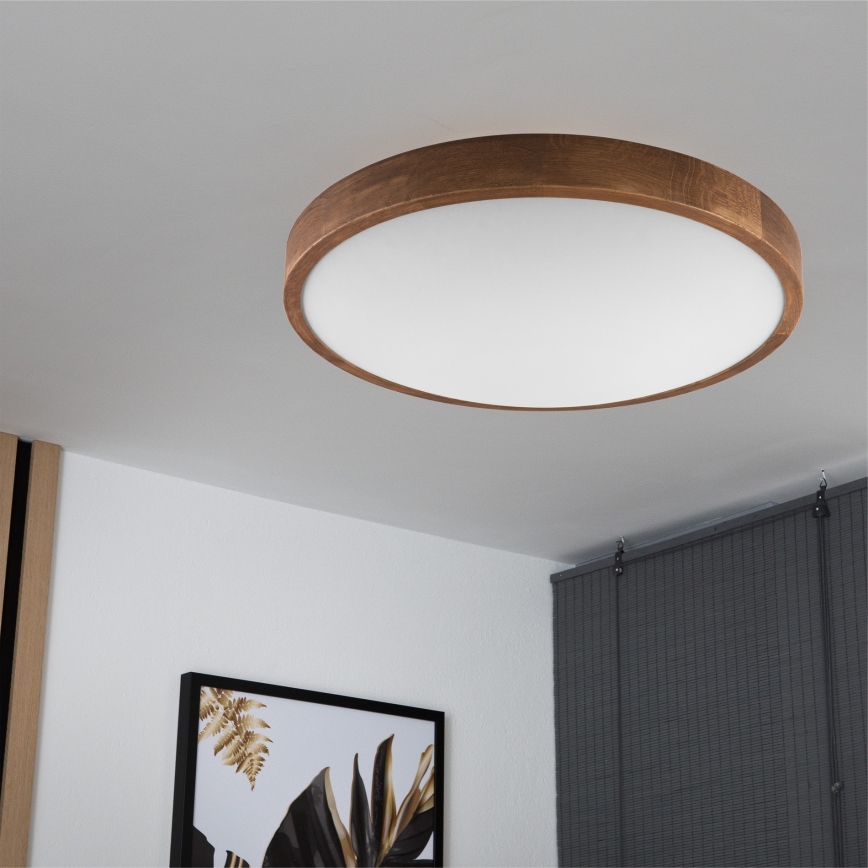 Brilagi - LED-Deckenleuchte CARVALHO SLIM 3xE27/60W/230V Eiche Kirsche d 47 cm