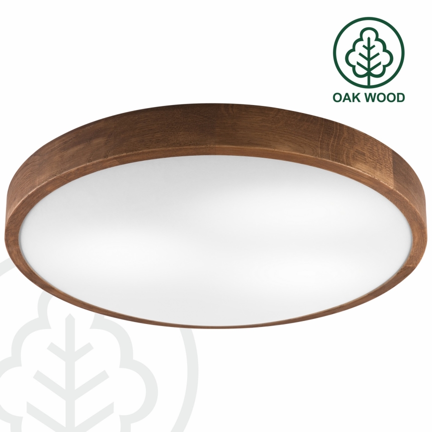 Brilagi - LED-Deckenleuchte CARVALHO SLIM 3xE27/60W/230V Eiche Kirsche d 47 cm