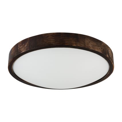 Brilagi - LED-Deckenleuchte CARVALHO SLIM SMOKEY, 36 W, 230 V, Eiche, Ø 37,5 cm