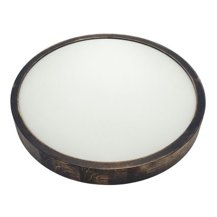 Brilagi - LED-Deckenleuchte CARVALHO SLIM SMOKEY, 36 W, 230 V, Eiche, Ø 37,5 cm