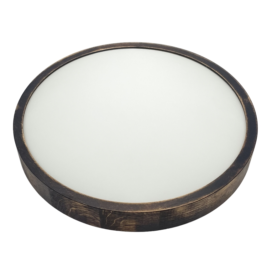 Brilagi - LED-Deckenleuchte CARVALHO SLIM SMOKEY, 36 W, 230 V, Eiche, Ø 37,5 cm