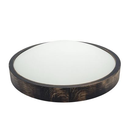 Brilagi - LED-Deckenleuchte CARVALHO SLIM SMOKEY, 36 W, 230 V, Eiche, Ø 37,5 cm