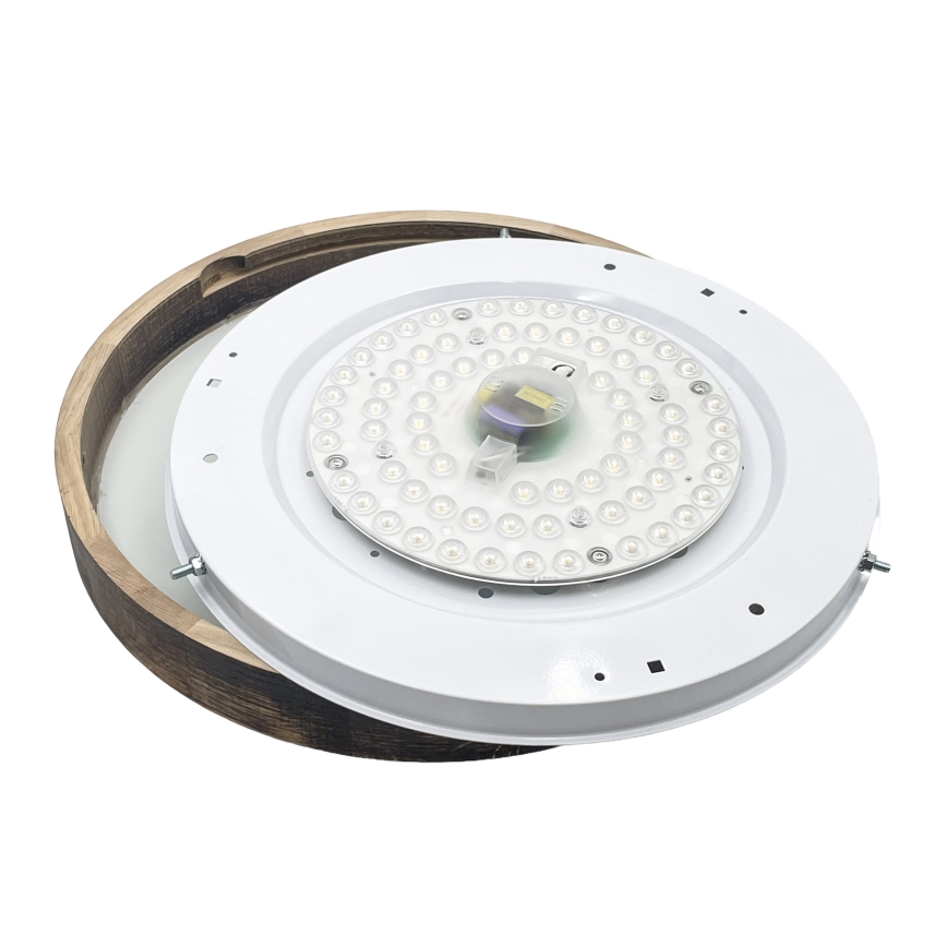Brilagi - LED-Deckenleuchte CARVALHO SLIM SMOKEY, 36 W, 230 V, Eiche, Ø 37,5 cm