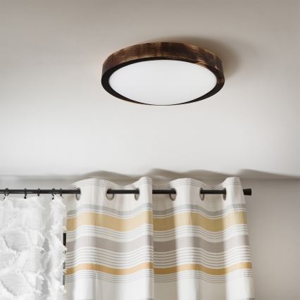 Brilagi - LED-Deckenleuchte CARVALHO SLIM SMOKEY LED/20W/230V Eiche Ø 27,5 cm