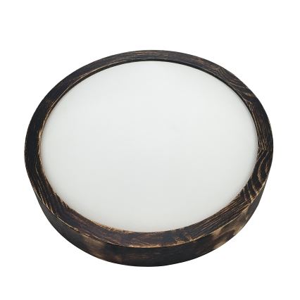 Brilagi - LED-Deckenleuchte CARVALHO SLIM SMOKEY LED/20W/230V Eiche Ø 27,5 cm