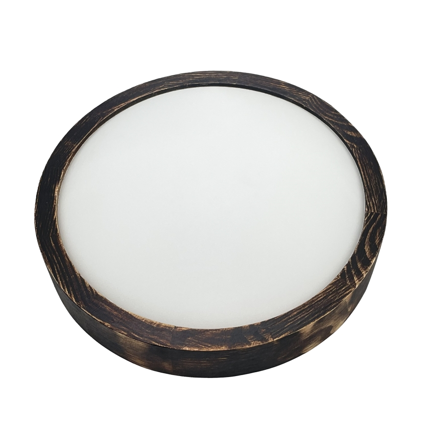 Brilagi - LED-Deckenleuchte CARVALHO SLIM SMOKEY LED/20W/230V Eiche Ø 27,5 cm