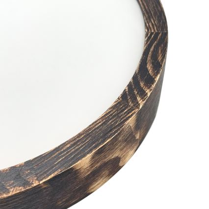 Brilagi - LED-Deckenleuchte CARVALHO SLIM SMOKEY LED/20W/230V Eiche Ø 27,5 cm