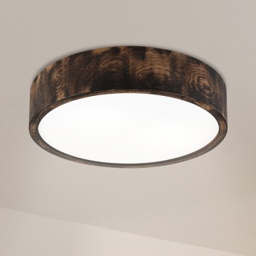 Brilagi - LED-Deckenleuchte CARVALHO SMOKEY LED/36 W/230 V Eiche Ø 37,5 cm