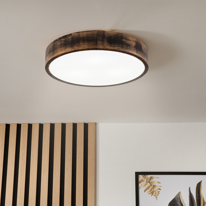 Brilagi - LED-Deckenleuchte CARVALHO SMOKEY LED/36W/230V Eiche Ø 47,5 cm
