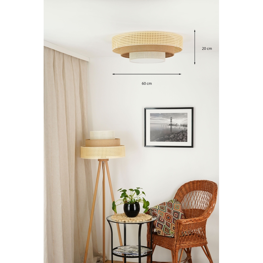 Brilagi - LED-Deckenleuchte CEDAR LUNETA LED/26W/230V beige/braun/cremefarben