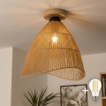 BRILAGI - LED-Deckenleuchte CERIA BOHO 1xE27/40W/230V Ø 70 cm Braun/Eiche