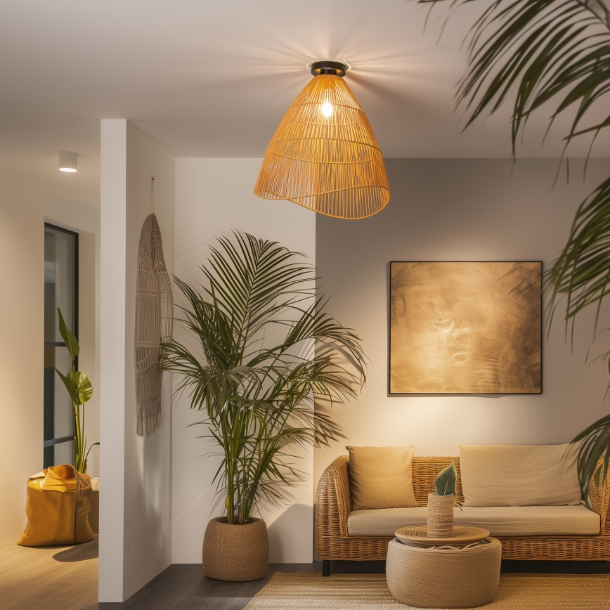 Brilagi - LED-Deckenleuchte CERIA BOHO 1xE27/40W/230V Ø 70 cm braun