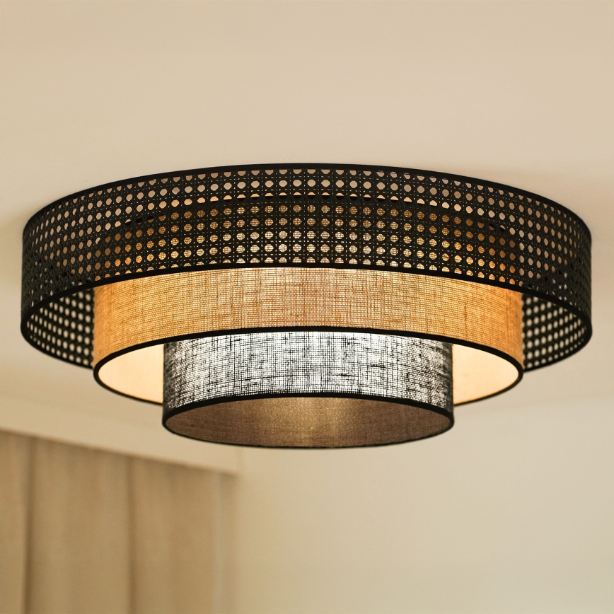 Brilagi - LED-Deckenleuchte DAKOTA LUNETA LED/12W/230V d 60 cm 3000K/4000K/6400K schwarz/beige