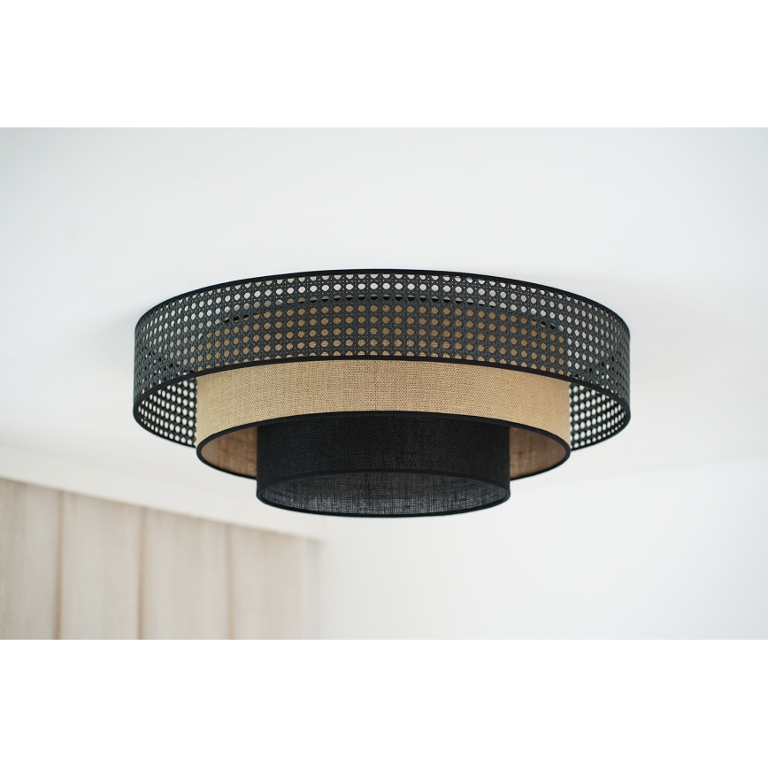 Brilagi - LED-Deckenleuchte DAKOTA LUNETA LED/12W/230V d 60 cm 3000K/4000K/6400K schwarz/beige