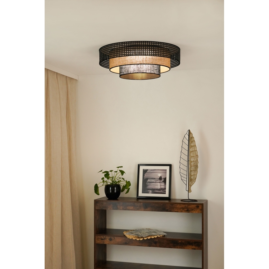 Brilagi - LED-Deckenleuchte DAKOTA LUNETA LED/12W/230V d 60 cm 3000K/4000K/6400K schwarz/beige