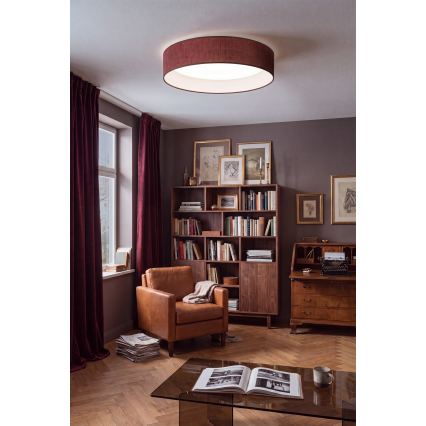 Brilagi - LED-dimmbare Deckenleuchte VELVET SMARTIX STARS LED/24W/230V 3000-6000K Ø 45 cm weinrot Wi-Fi Tuya Beacon + Fernbedienung