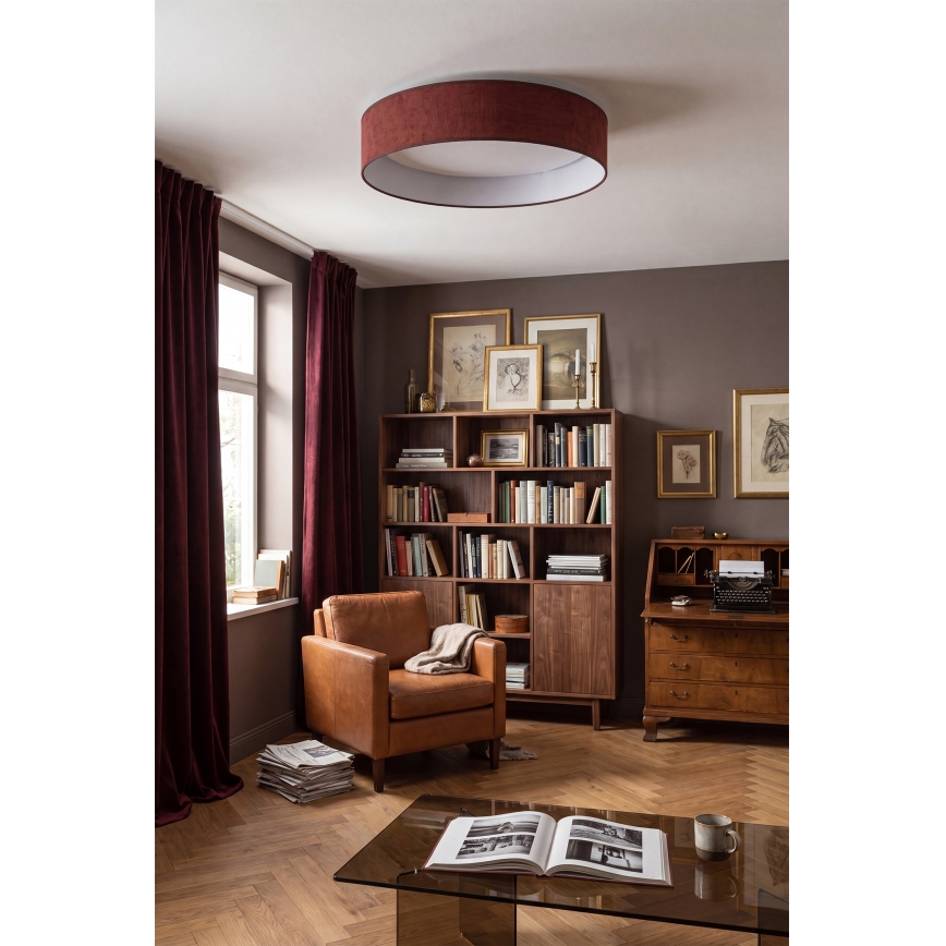 Brilagi - LED-dimmbare Deckenleuchte VELVET SMARTIX STARS LED/24W/230V 3000-6000K Ø 45 cm weinrot Wi-Fi Tuya Beacon + Fernbedienung