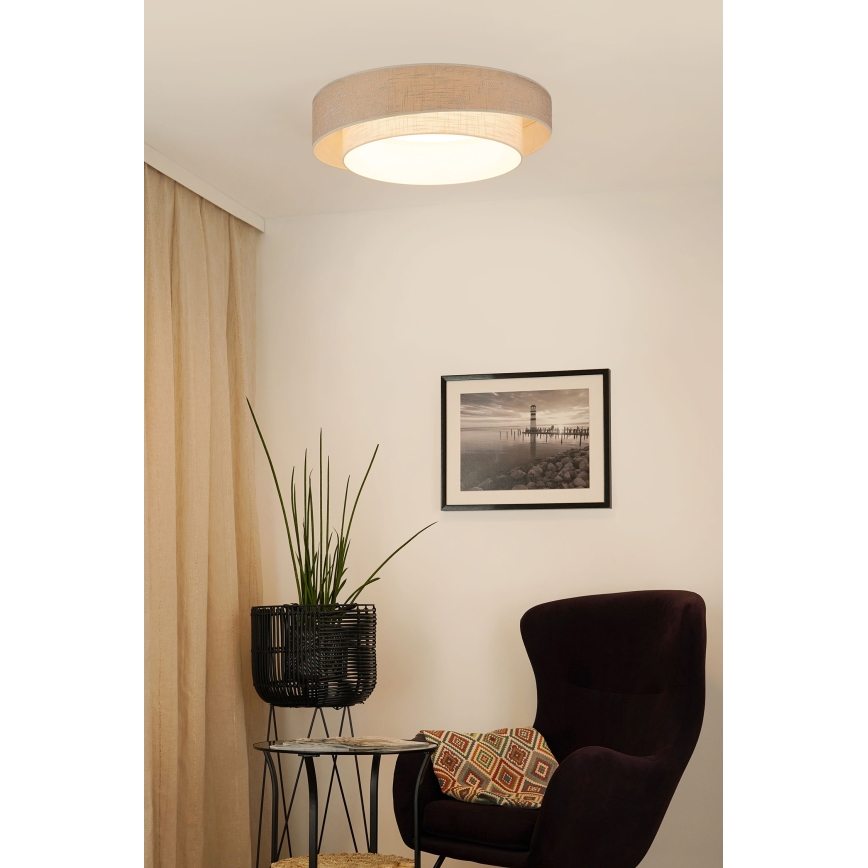 Brilagi - LED-Deckenleuchte DOVER SHINE LED/26W/230V d 60 cm grau/cremefarben