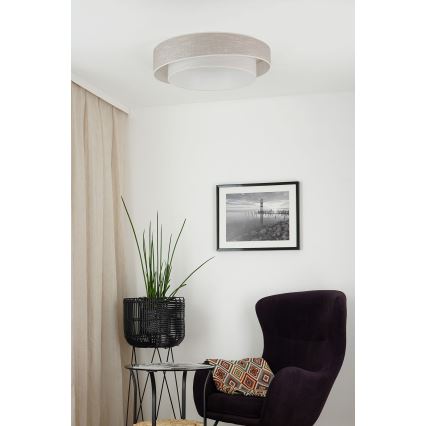 Brilagi - LED-Deckenleuchte DOVER SHINE LED/26W/230V d 60 cm grau/cremefarben