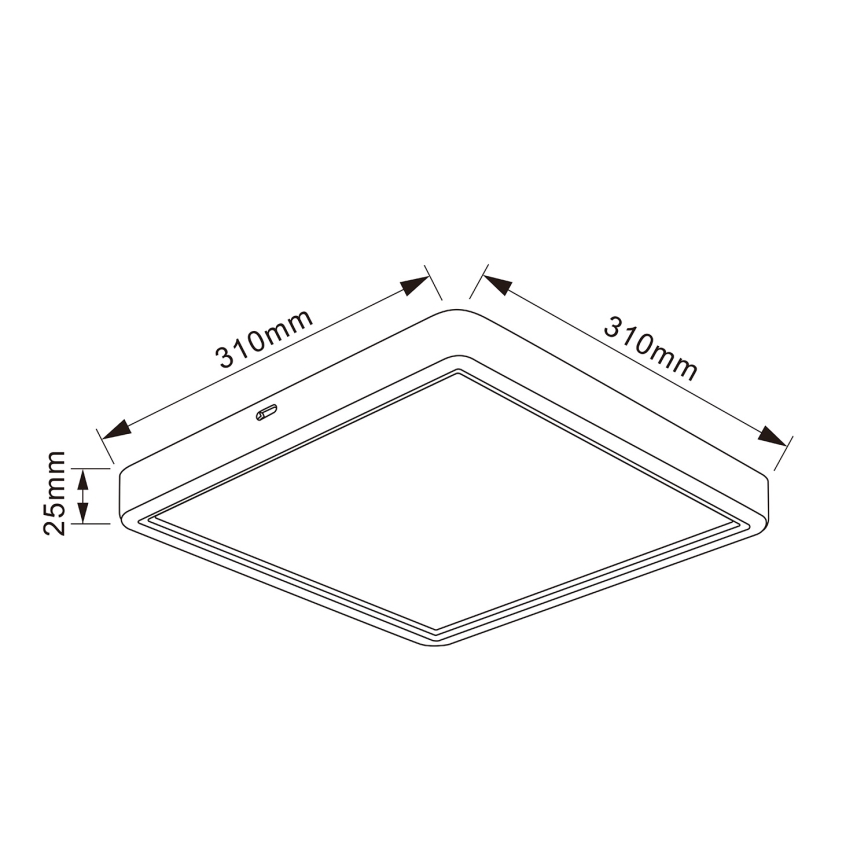 Brilagi - LED Deckenleuchte ESTELA SQUARE LED/24W/230V 31x31 cm schwarz