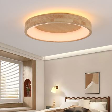 Brilagi - LED-Deckenleuchte FALCON WOOD LED/40W/230V 3000/4000/6000K Ø 60 cm Holz