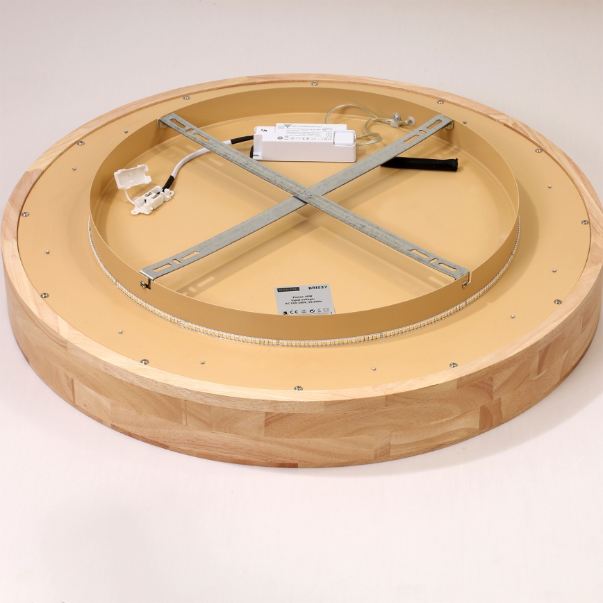 Brilagi - LED-Deckenleuchte FALCON WOOD LED/40W/230V 3000/4000/6000K Ø 60 cm Holz