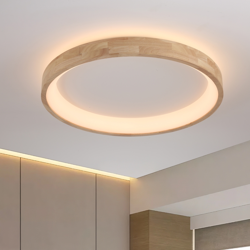 Brilagi - LED-Deckenleuchte FALCON WOOD LED/60W/230V 3000/4000/6000K Ø 80 cm Holz