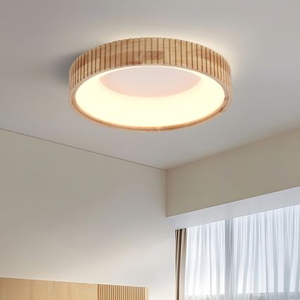 Brilagi - LED-Deckenleuchte FALCON WOOD MODERN LED/30W/230V 3000/4000/6000K Ø 45 cm Holz