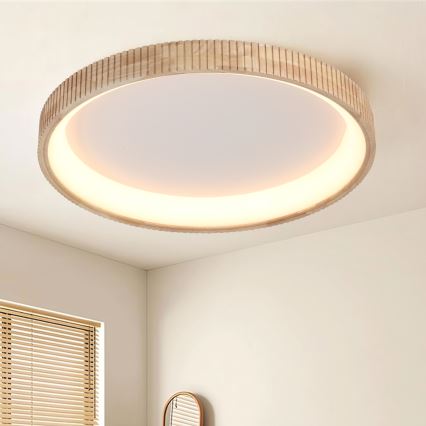 Brilagi - LED-Deckenleuchte FALCON WOOD MODERN LED/60W/230V 3000/4000/6000K Ø 80 cm Holz