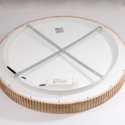 Brilagi - LED-Deckenleuchte FALCON WOOD MODERN LED/60W/230V 3000/4000/6000K Ø 80 cm Holz