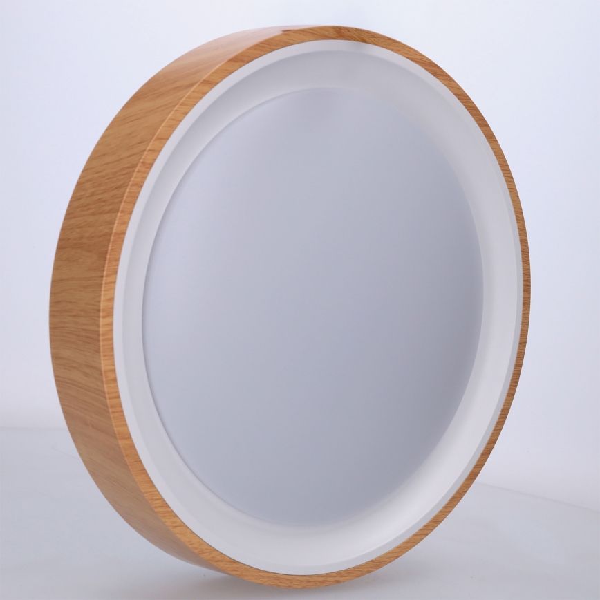 Brilagi - LED-Deckenleuchte FLOCO LED/24W/230V Ø 30 cm Holzdekor/Weiß