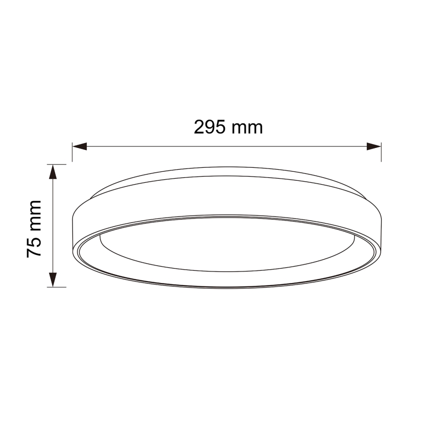 Brilagi - LED-Deckenleuchte FLOCO LED/24W/230V Ø 30 cm Holzdekor/Weiß