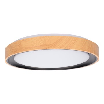 Brilagi - LED-Deckenleuchte FLOCO LED/24W/230V Ø 30 cm Holzdekor/Schwarz