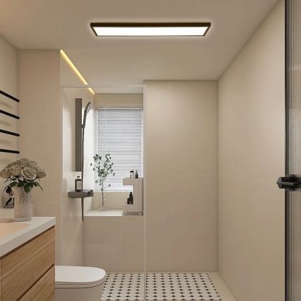 Brilagi - LED-Deckenleuchte für Badezimmer FRAME LED/50W/230V 120x30 cm IP44 schwarz