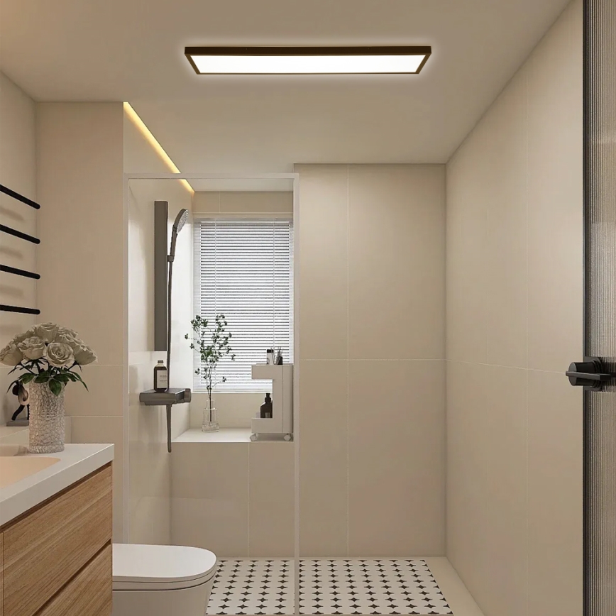Brilagi - LED-Deckenleuchte für Badezimmer FRAME LED/50W/230V 120x30 cm IP44 schwarz