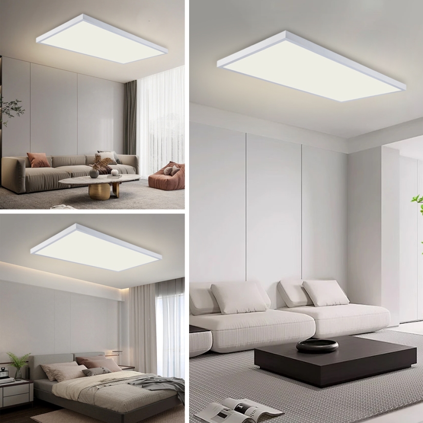 Brilagi - LED-Badezimmer-Deckenleuchte FRAME LED/96W/230V 120x60 cm 3000/4000/6000K IP44 weiß