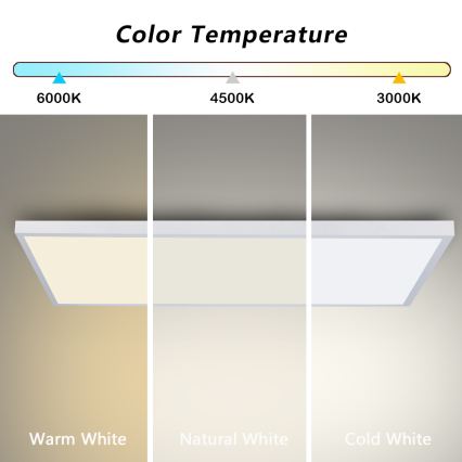 Brilagi - LED-Badezimmer-Deckenleuchte FRAME LED/96W/230V 120x60 cm 3000/4000/6000K IP44 weiß