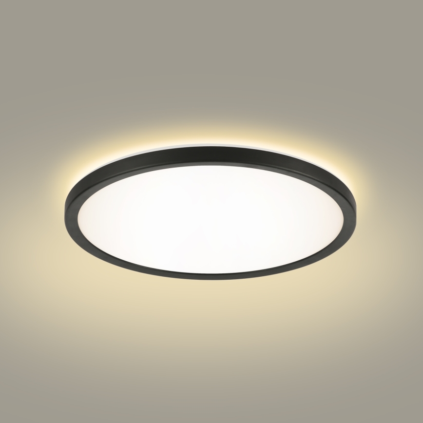 Brilagi - LED-Deckenleuchte für Badezimmer ULTRA SLIM LED/12W/230V d 22,5 cm schwarz IP54