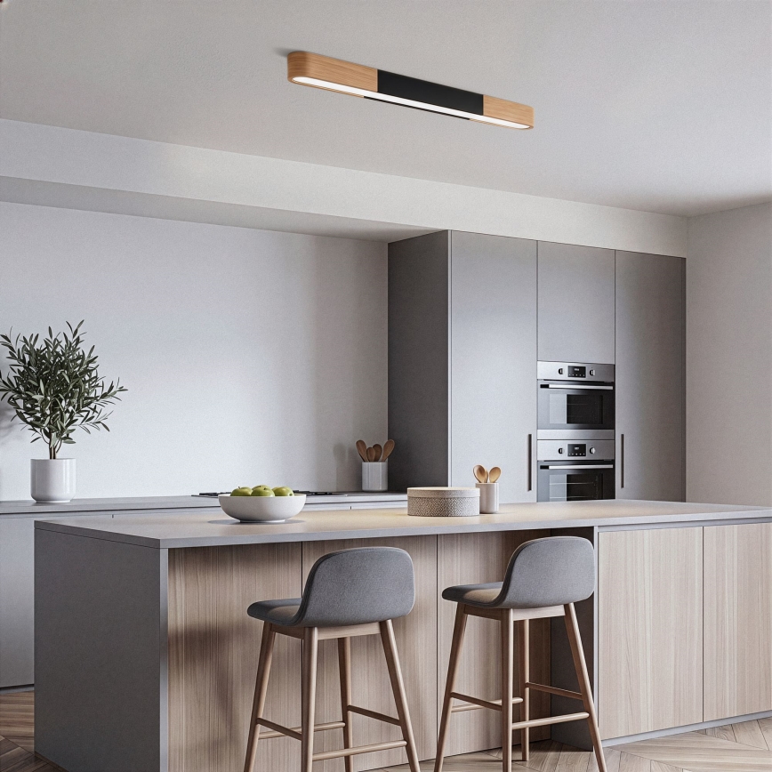BRILAGI - LED Deckenleuchte GARDALINE LED/100W/230V 80 cm Eiche/schwarz