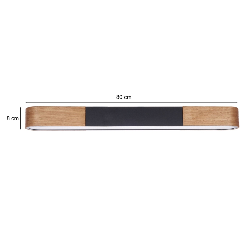BRILAGI - LED Deckenleuchte GARDALINE LED/100W/230V 80 cm Eiche/schwarz