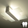 Brilagi - LED-Deckenleuchte HERA 2xE27/7,5W/230V 43x43 cm weiß