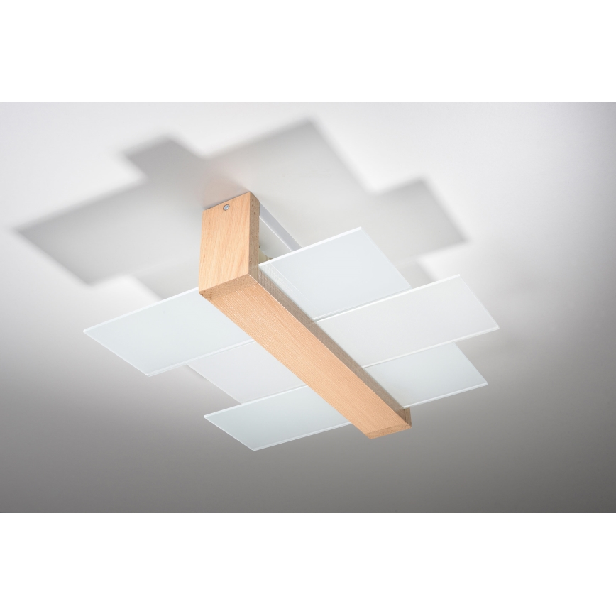 Brilagi -  LED-Deckenleuchte HERA 2xE27/7,5W/230V Holz