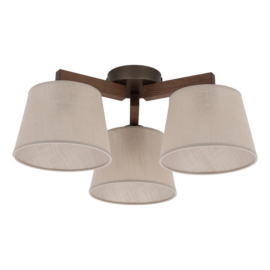 BRILAGI - LED-Deckenleuchte LATTE 3xE27/15W/230V Kiefer/beige