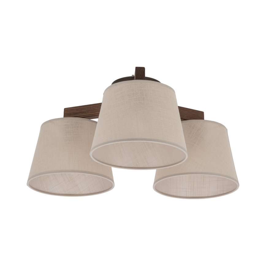 BRILAGI - LED-Deckenleuchte LATTE 3xE27/15W/230V Kiefer/beige