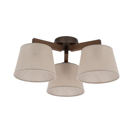 BRILAGI - LED-Deckenleuchte LATTE 3xE27/15W/230V Kiefer/beige