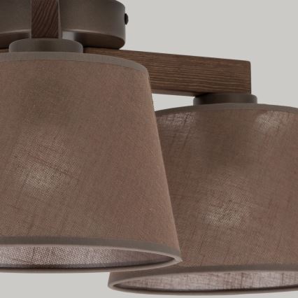 BRILAGI - LED-Deckenleuchte LATTE 3xE27/15W/230V Kiefer/Braun